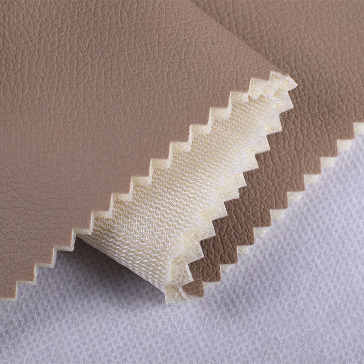Bonded 2023 Composite Woven Car Seat Fabric Plain Leather or Artificial PVC with Foam and Mesh Dingxin Pvc Leather for Sofa