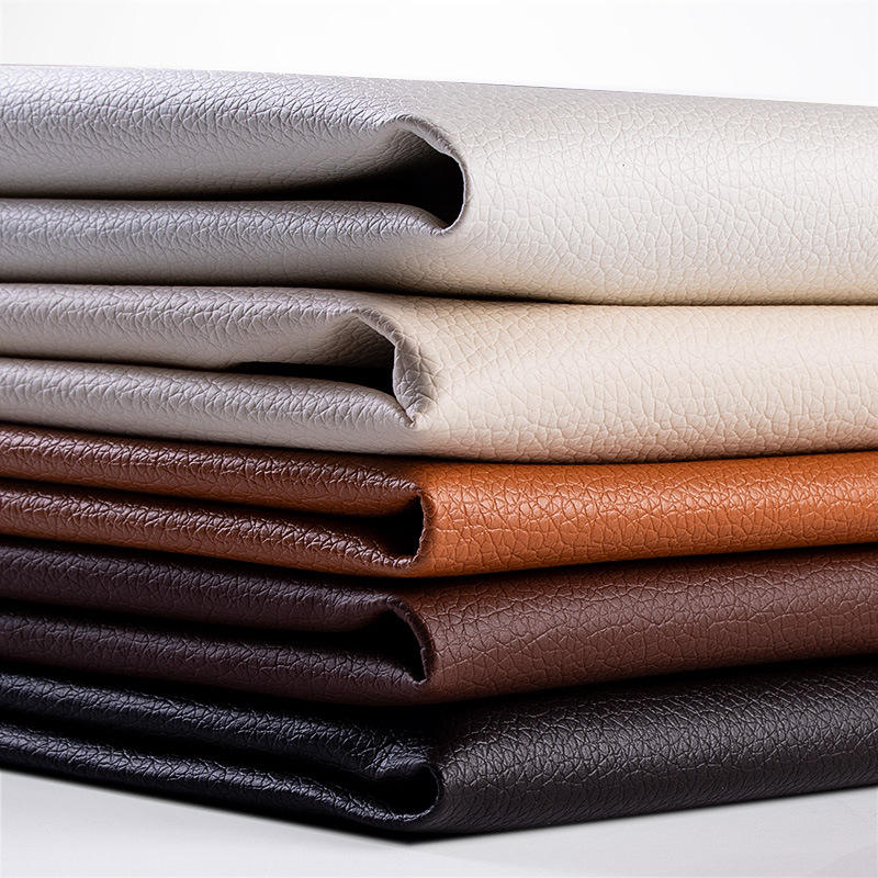 Knitted Backing Artificial Synthetic PVC Leather for Upholstery - Image 2