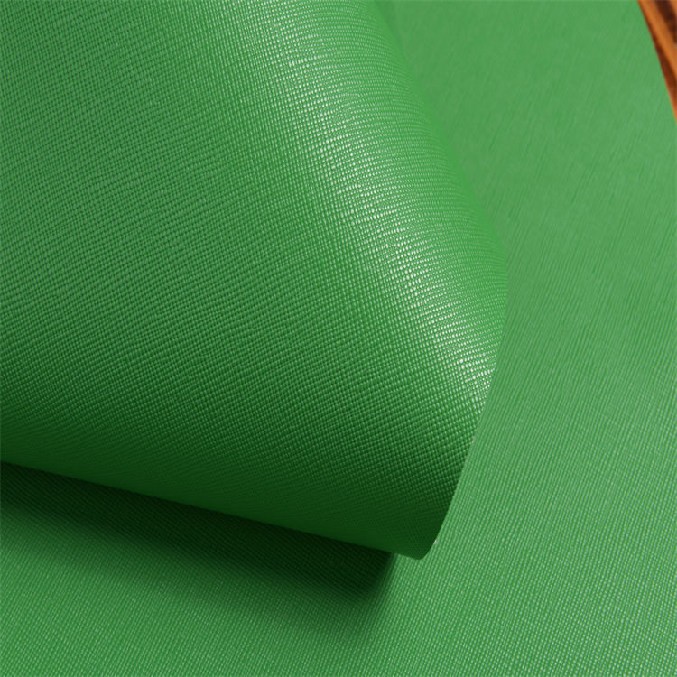 1.1 mm PVC synthetic leather with cross embossed used for bags packaging