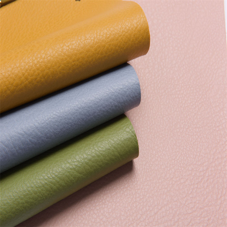 brushed suede backing litchi embossed faux leather for bags handbags - Image 4