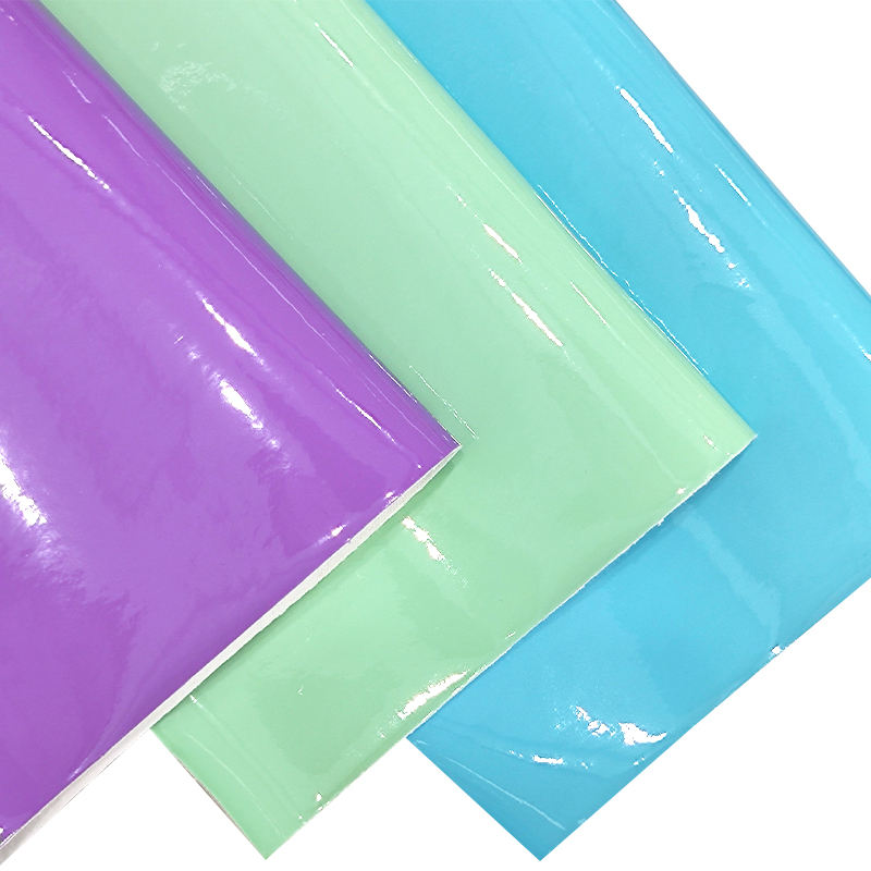 Solid Colors Patent Glossy Mirror Waterproof Pvc Synthetic Leather for Making Patent Bag Shoes - Image 4