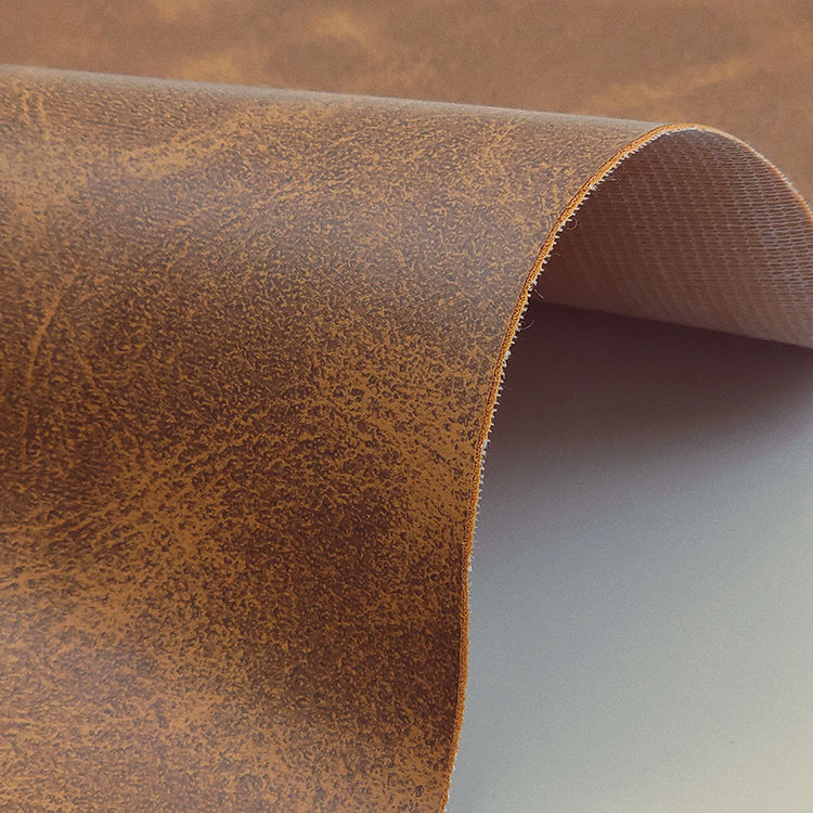 Wear Resisting Pvc Oil Pull-up Nubuck leather Artificial Synthetic Leather Luggage Bags Faux Leather Fabric - Image 4