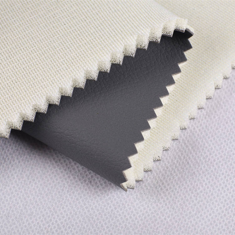 Bonded 2023 Composite Woven Car Seat Fabric Plain Leather or Artificial PVC with Foam and Mesh Dingxin Pvc Leather for Sofa - Image 4