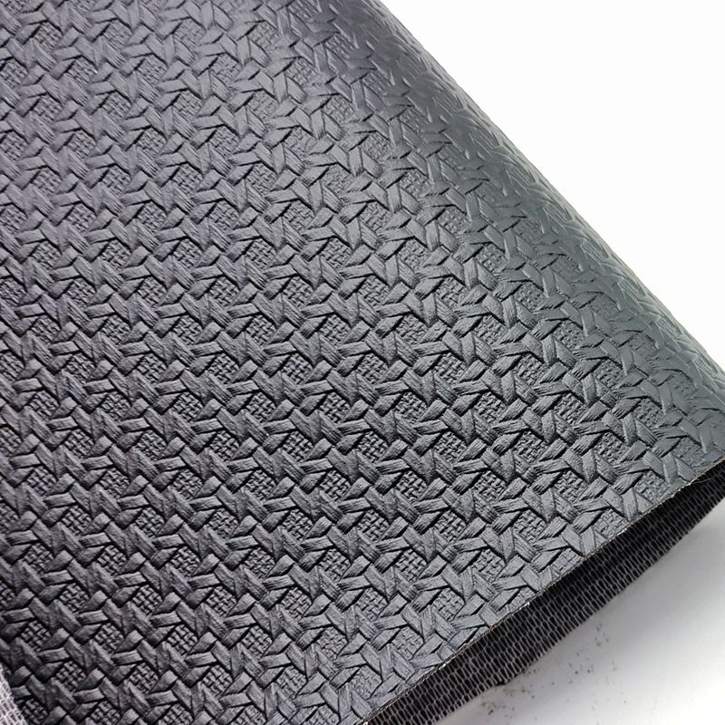 Woven PVC synthetic leather woven patternHandbag Wallet Case Shoes Notebook Car floor mat faux Leather Fabric - Image 6